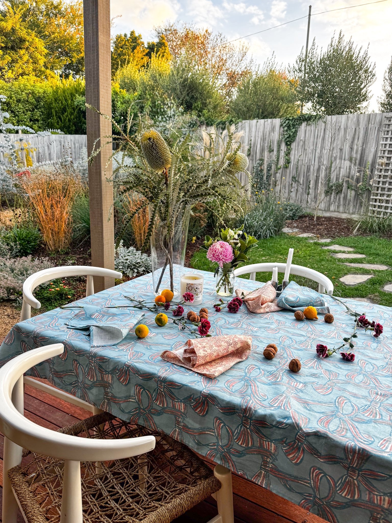 Go with the Bow Tablecloth - tablecloth - Dancing with juniper