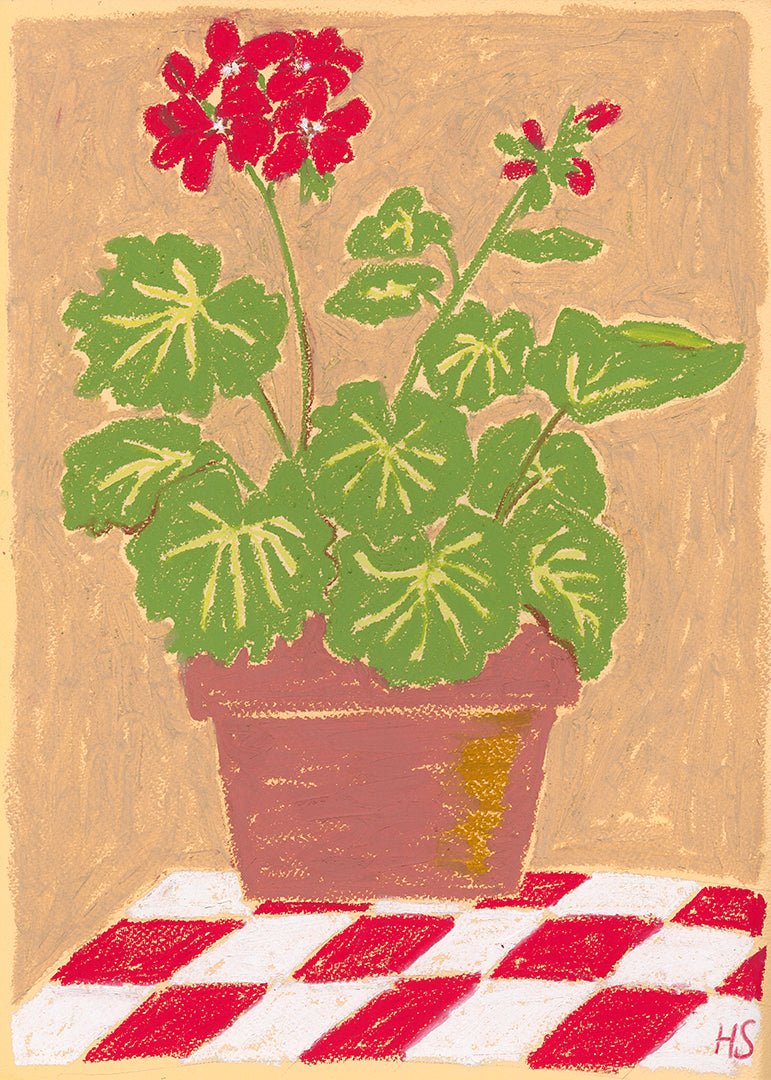 "Jolly Geraniums" Limited Edition A3 Art Print - art - Dancing with juniper