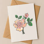 June Birth Flower Card – Rose (Recycled) - Dancing with juniper