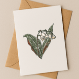 May Birth Flower Card – Lily of the Valley (Recycled) - Greeting Card - Dancing with juniper