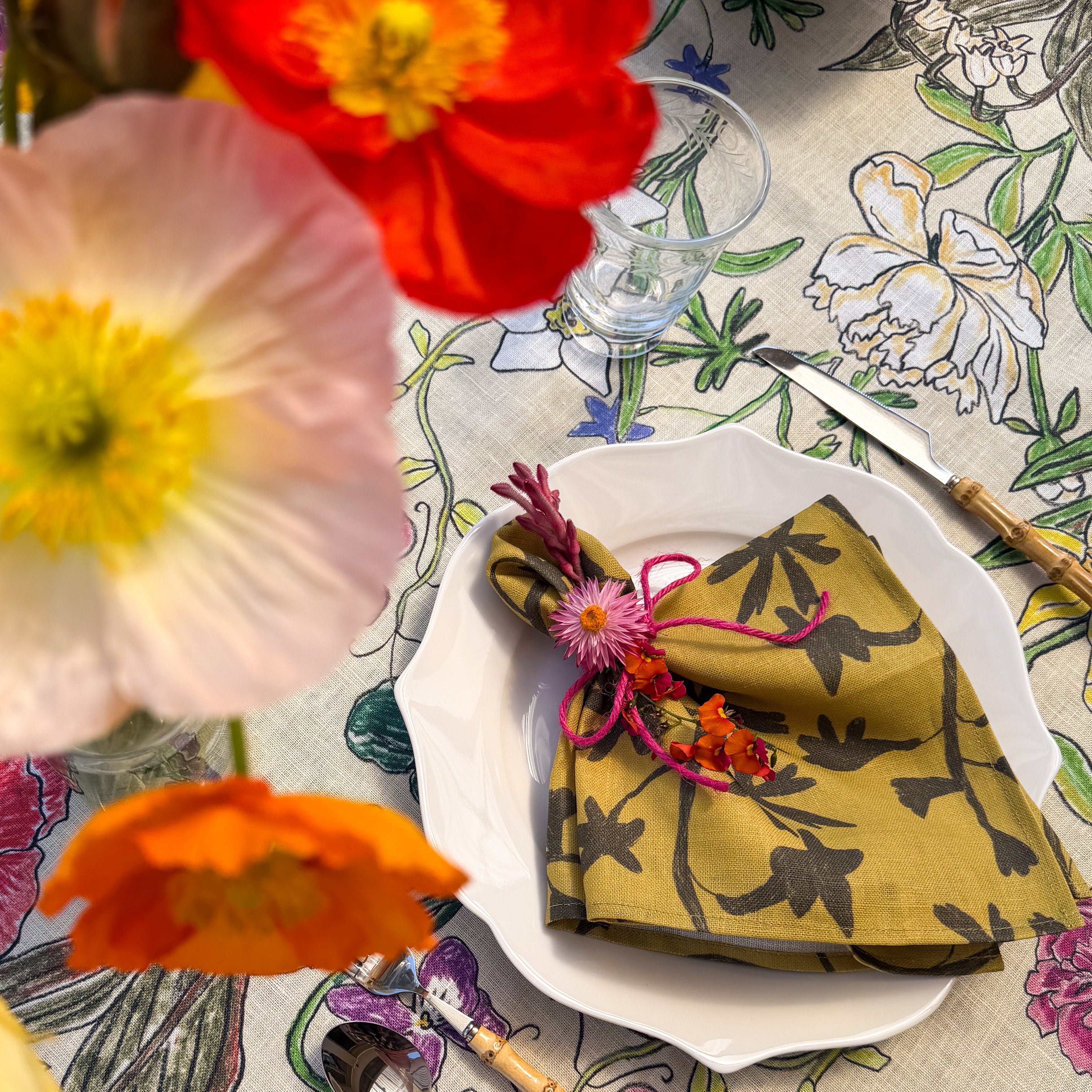 Moss napkin set of 4 - Dancing with juniper