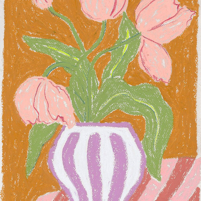 "Tickled by Tulips" Limited Edition A3 Art Print - Dancing with juniper