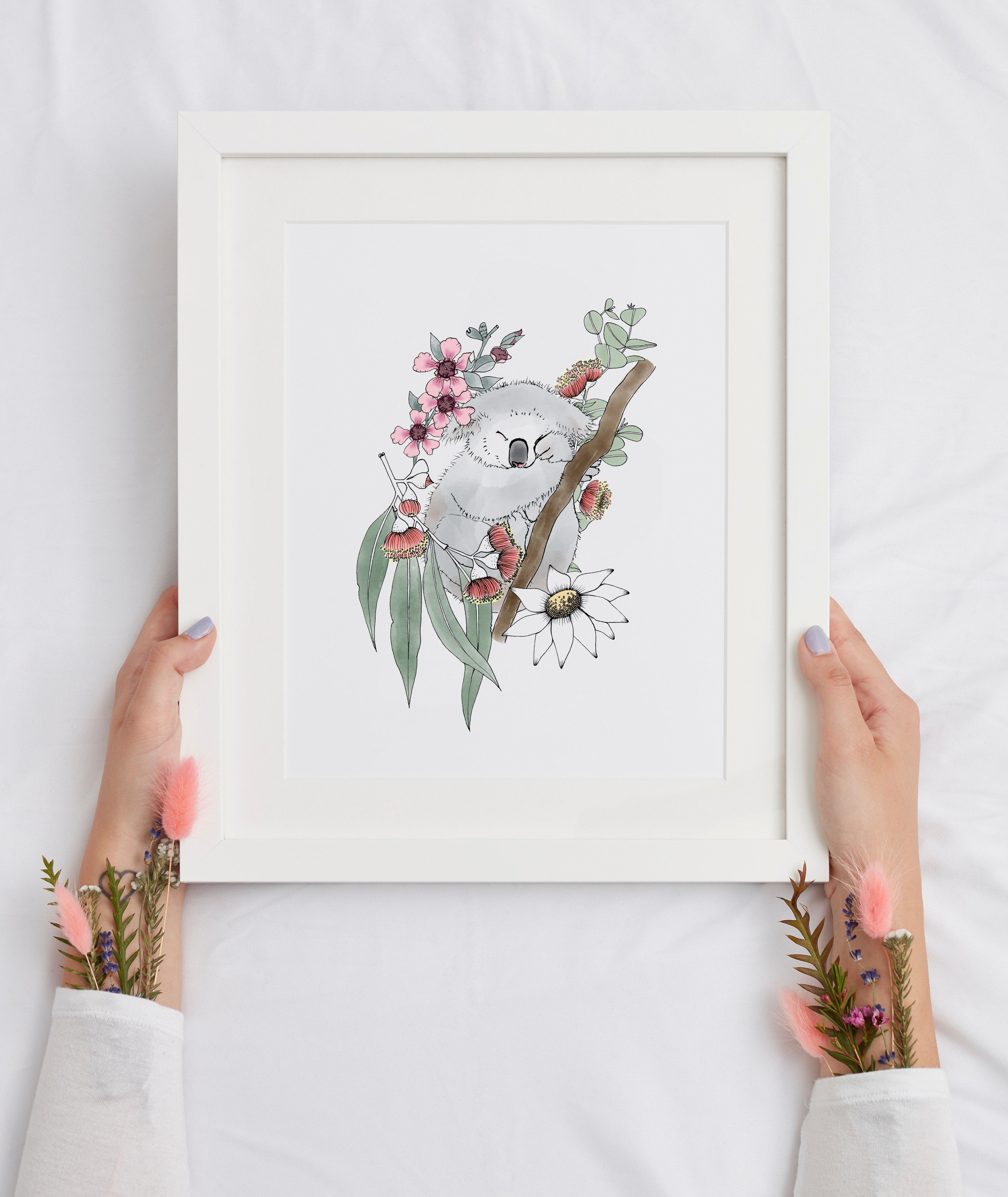 Sleepy Koala Art Print - art print - Dancing with juniper